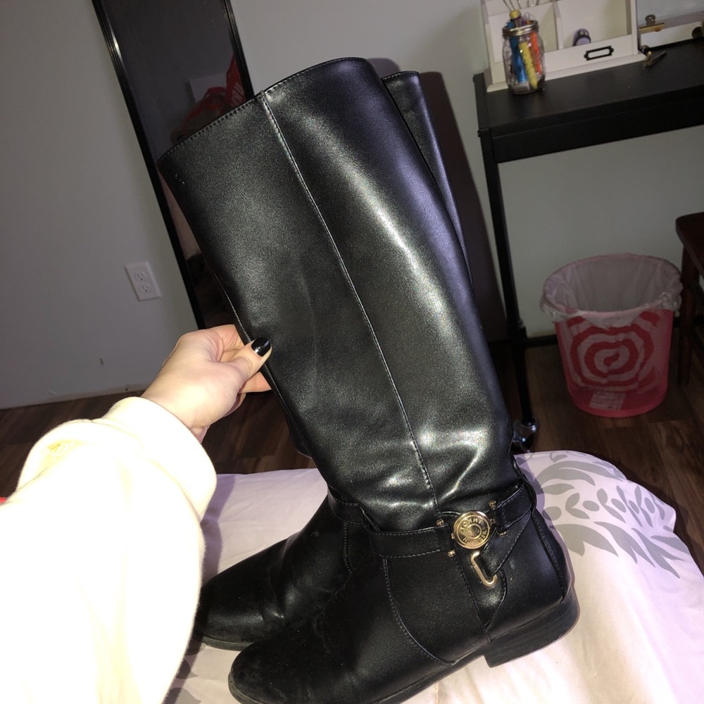 tommy hilfiger black boots